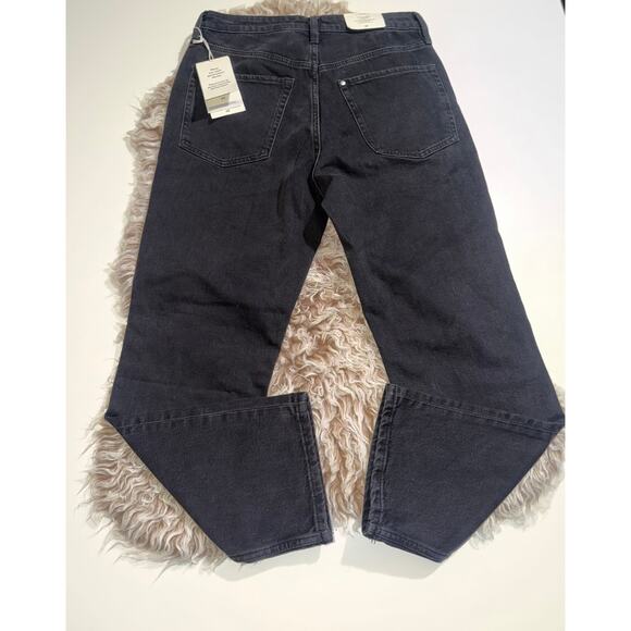 H & M women’s New slim straight regular fit high waisted ankle black jeans - Picture 16 of 16
